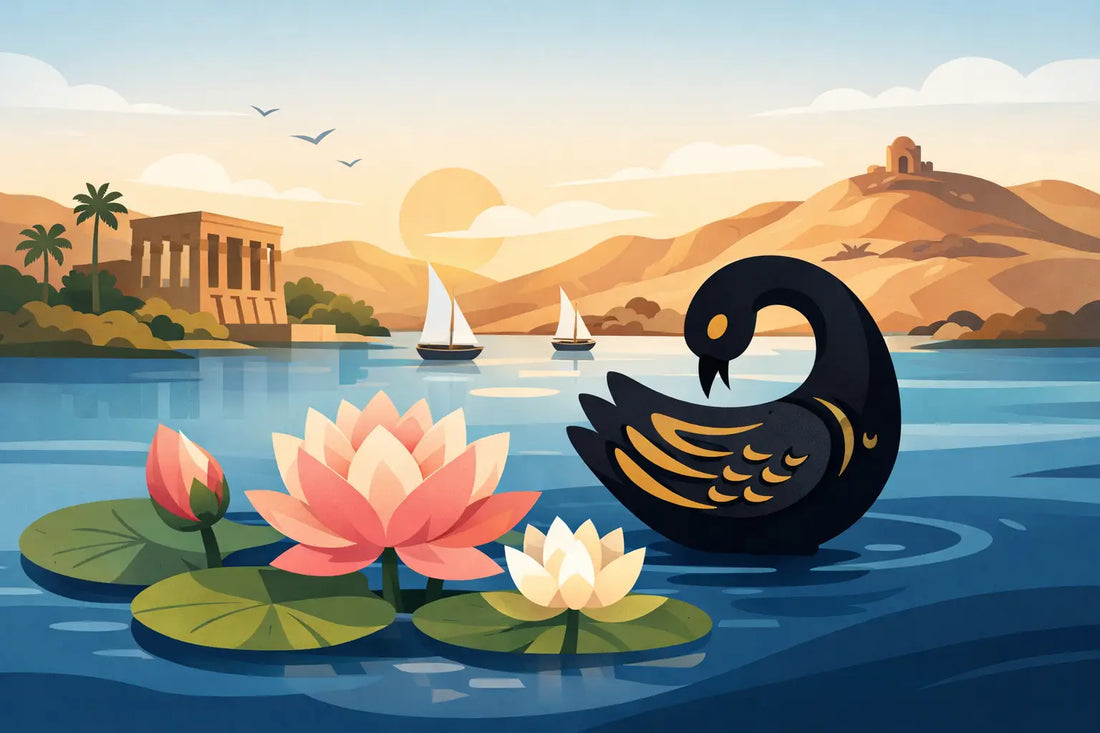 Aswan, Egypt, Nile River, Sankofa Bird, Lotus Flower